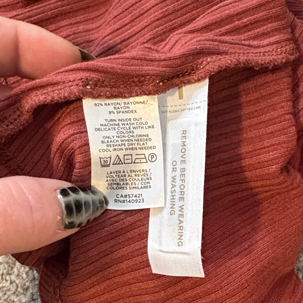 Nwot Loft Ribbed Rust Button-Down Maxi Dress. Siz… - image 4